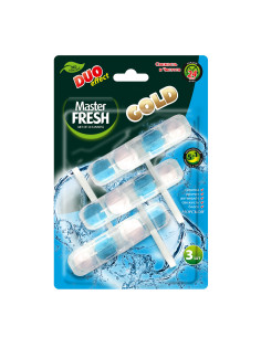 Блок туалетный подвесной твердый 3 шт. x 50 г, MASTER FRESH GOLD DUO EFFECT 5 в 1 