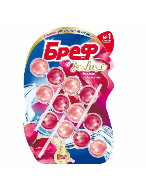 Освежитель WC (для туалета) твердый 3х50 г БРЕФ De Luxe, 