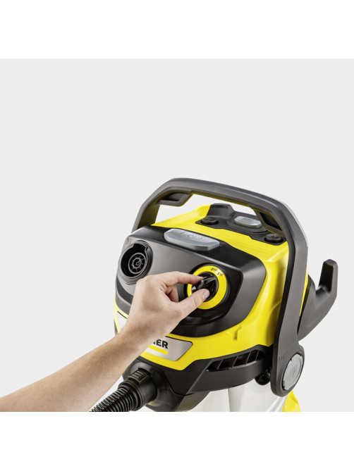 Пылесос хозяйственный KARCHER WD 5 S, мусоросборник 25 л, мощность 1100 Вт, желтый, 1.628-350.0