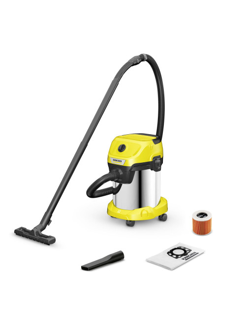 Пылесос хозяйственный KARCHER WD 3 S, мусоросборник 17 л, мощность 1000 Вт, желтый, 1.628-135.0