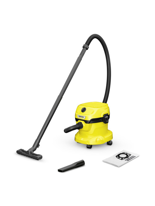 Пылесос хозяйственный KARCHER WD 2 Plus, мусоросборник 12 л, мощность 1000 Вт, желтый, 1.628-000.0