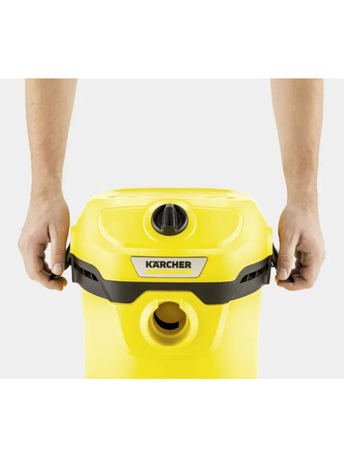 Пылесос хозяйственный KARCHER WD 2 Plus, мусоросборник 12 л, мощность 1000 Вт, желтый, 1.628-000.0