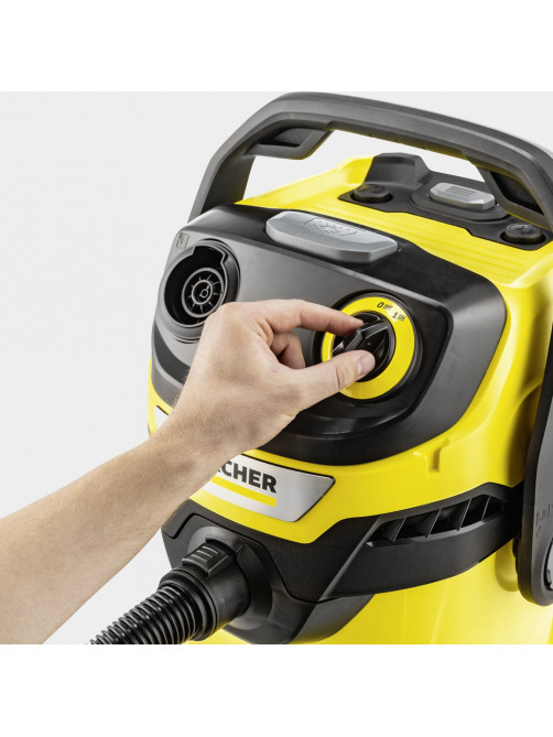 Пылесос хозяйственный KARCHER WD 5 S, мусоросборник 25 л, мощность 1100 Вт, желтый, 1.628-350.0