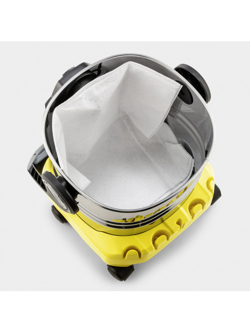 Пылесос хозяйственный KARCHER WD 6 PS, мусоросборник 30 л, мощность 1300 Вт, желтый, 1.628-360.0