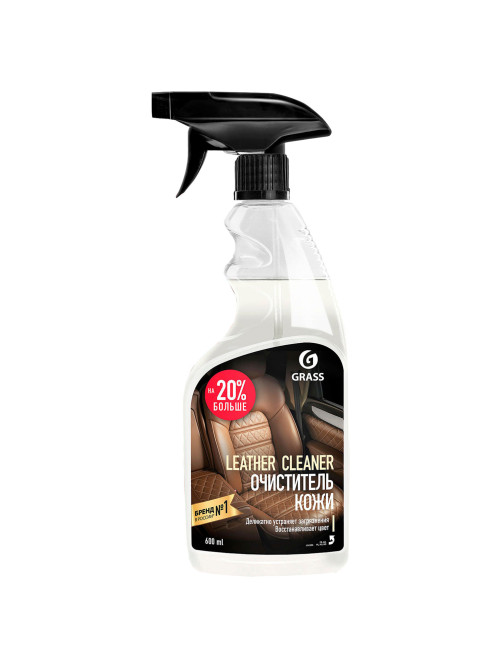 Очиститель кожи для салона автомобиля 600 мл GRASS LEATHER CLEANER, распылитель, 110396