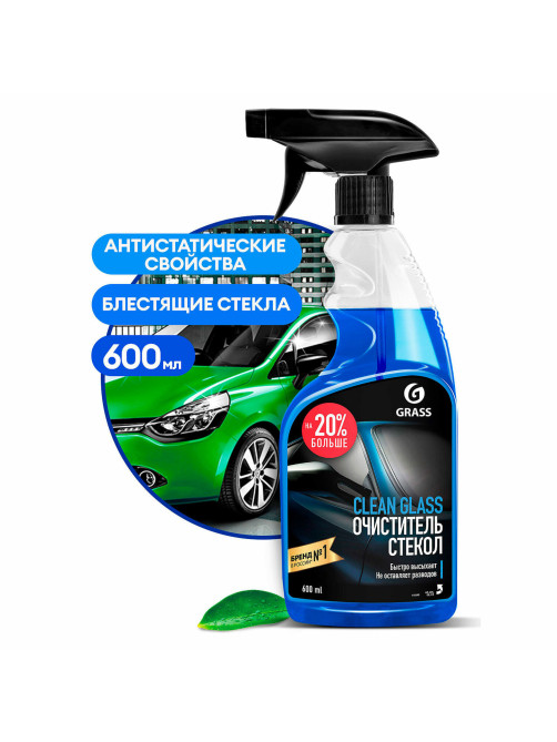 Универсальный очиститель для стекол, пластика и хрома, 600 мл, GRASS CLEAN GLASS, триггер, 110393