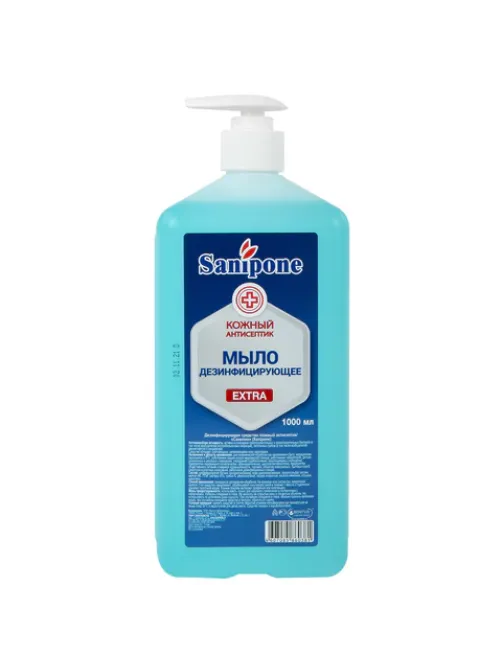 Мыло жидкое дезинфицирующее, 1 л, SANIPONE 