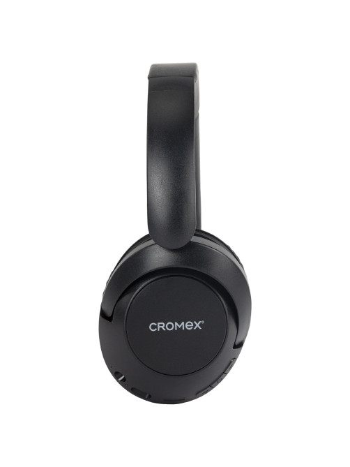 Наушники беспроводные полноразмерные складные раздвижные CROMEX (КРОМЕКС) HP-043B, Bluetooth 5.4, черные, 514119