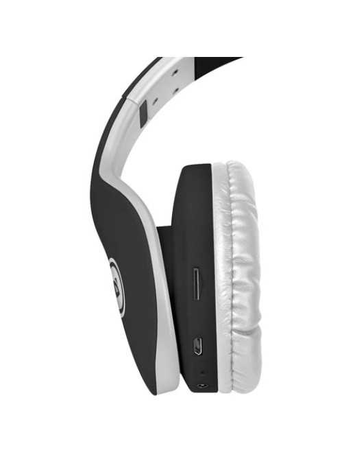 Наушники с микрофоном (гарнитура) DEFENDER FREEMOTION B525, Bluetooth, беспроводные, черные с белым, 63525