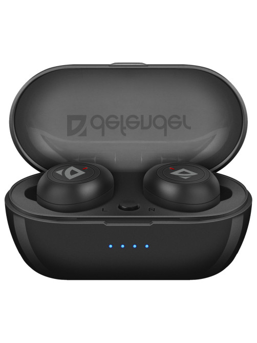 Наушники с микрофоном (гарнитура) DEFENDER TWINS 638, Bluetooth, беспроводные, черные, 63638