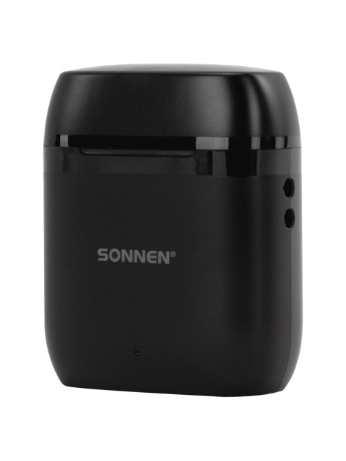 Наушники беспроводные TWS вкладыши с микрофоном, SONNEN EP-BH10B, Bluetooth 5.3, черные, 514122