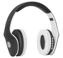 Наушники с микрофоном (гарнитура) DEFENDER FREEMOTION B525, Bluetooth, беспроводные, черные с белым, 63525