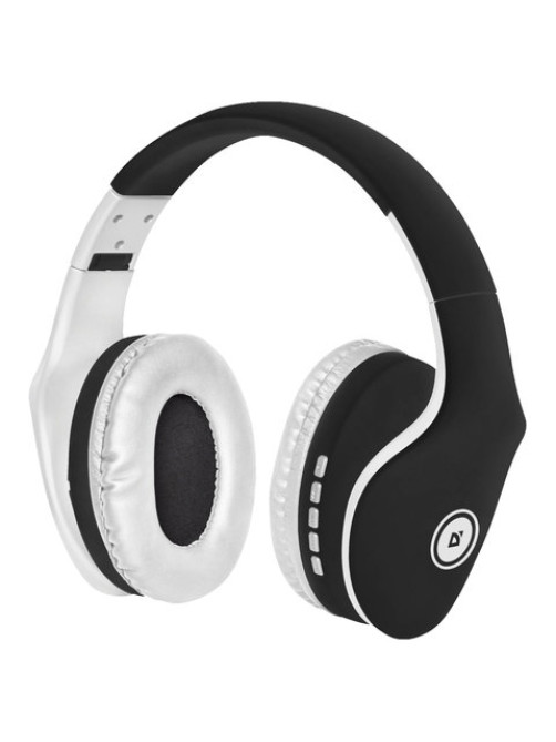 Наушники с микрофоном (гарнитура) DEFENDER FREEMOTION B525, Bluetooth, беспроводные, черные с белым, 63525