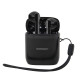 Наушники беспроводные TWS вкладыши с микрофоном, SONNEN EP-BH10B, Bluetooth 5.3, черные, 514122