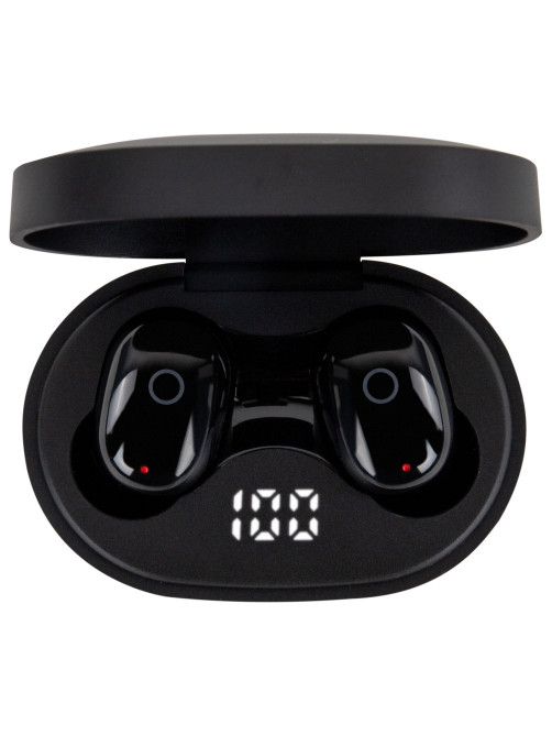 Наушники беспроводные TWS внутриканальные с микрофоном, SONNEN EP-BH25B, Bluetooth 5.3, черные, 514125
