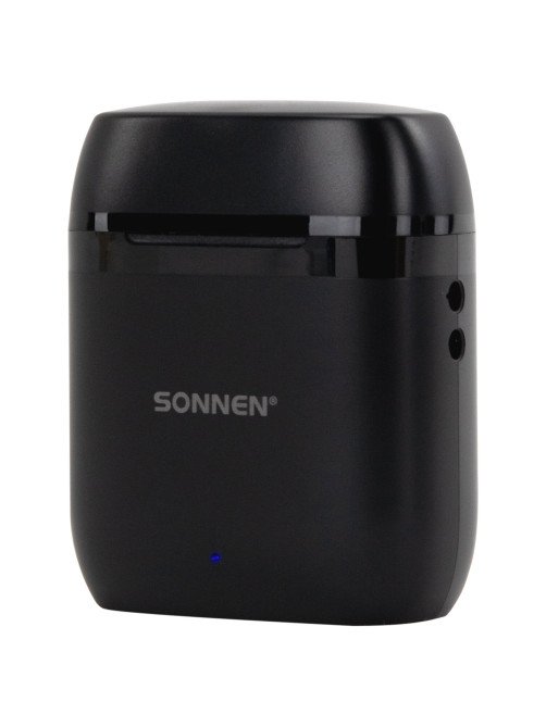 Наушники беспроводные TWS вкладыши с микрофоном, SONNEN EP-BH10B, Bluetooth 5.3, черные, 514122