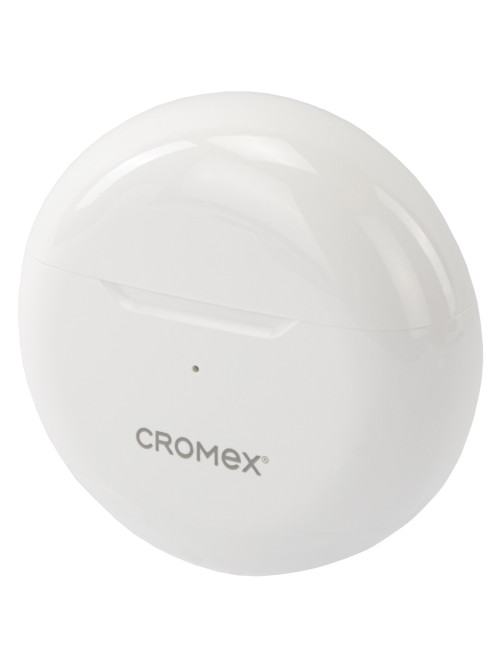 Наушники беспроводные TWS вкладыши с микрофоном CROMEX (КРОМЕКС) EP-T28W, Bluetooth 5.4, белые, 514121