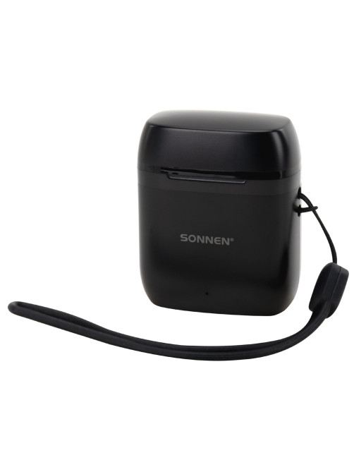 Наушники беспроводные TWS вкладыши с микрофоном, SONNEN EP-BH10B, Bluetooth 5.3, черные, 514122