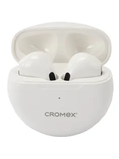 Наушники беспроводные TWS вкладыши с микрофоном CROMEX (КРОМЕКС) EP-T28W, Bluetooth 5.4, белые, 514121