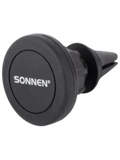 Держатель для телефона магнитный в авто на решетку вентиляции SONNEN, вращение 360°, 354923