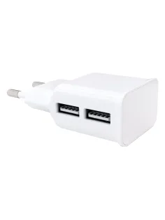 Зарядное устройство сетевое (220 В) RED LINE NT-2A, 2 порта USB, выходной ток 2,1 А, белое, УТ000009405