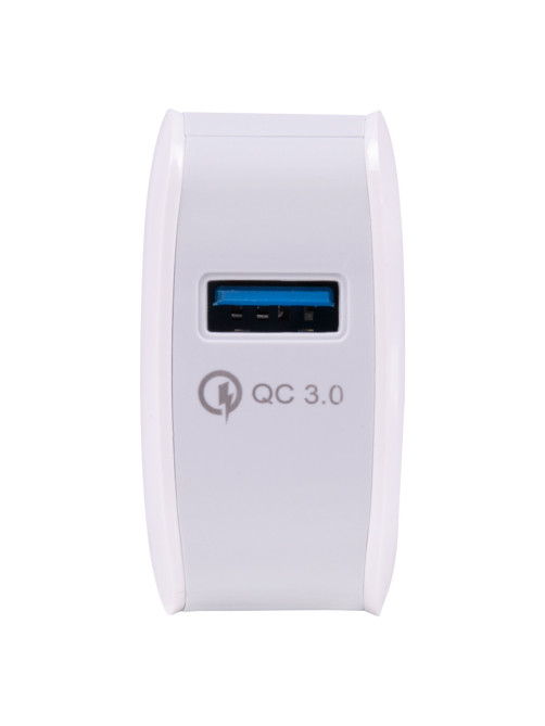 Зарядное устройство быстрое сетевое (220 В) SONNEN, USB QC 3.0 18 Вт, 3 А, белое, 455506