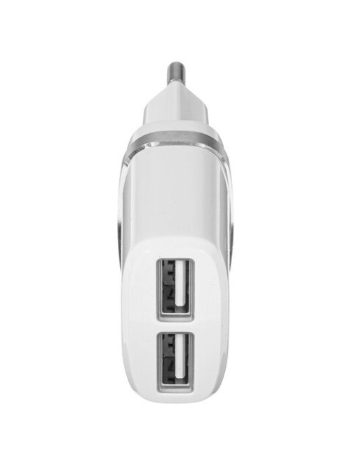 Зарядное устройство сетевое HOCO 12 Вт, 2.4 А, 2 х USB, кабель Type-C, 1 м, белый, УТ000023100