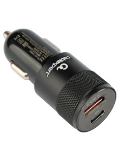 Зарядное устройство автомобильное CABLEXPERT 38 Вт, 3 А, QC3.0/PD, 1 х USB, 1 х Type-C, MP3A-UC-CAR24