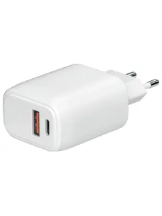 Зарядное устройство быстрое сетевое (220 В) USB QC3.0+Type-C PD 20 Вт, 3 А, RED LINE, УТ000036039
