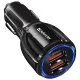 Зарядное устройство АВТОМОБИЛЬНОЕ, 2 порта USB, выходной ток 3А, черное, DEFENDER UCA-100, 83833