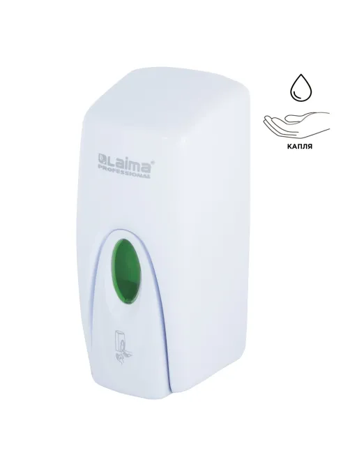 Дозатор для жидкого мыла LAIMA PROFESSIONAL ORIGINAL, НАЛИВНОЙ, 1 л, белый, ABS-пластик, 605782