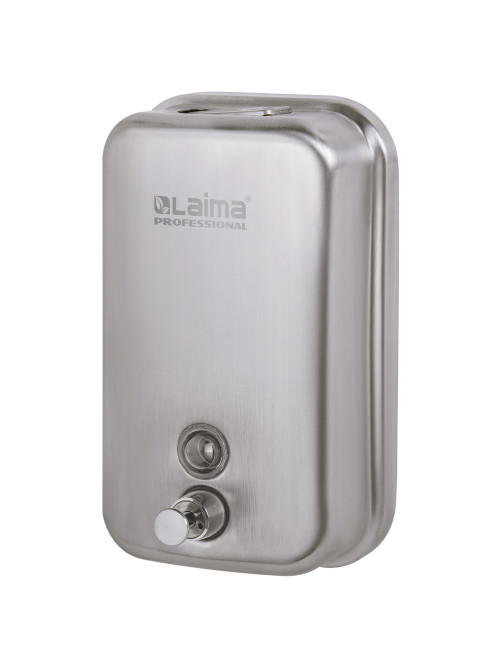 Дозатор для жидкого мыла LAIMA PROFESSIONAL INOX (гарантия 3 года), 1 л, нержавеющая сталь, матовый, 605395