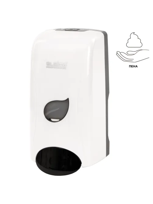 Дозатор для мыла-пены LAIMA PROFESSIONAL ECO, НАЛИВНОЙ, 1 л, белый, ABS-пластик, 606552