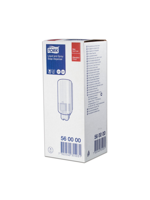 Дозатор для жидкого мыла TORK (Система S1) Elevation, 1 л, белый, 560000