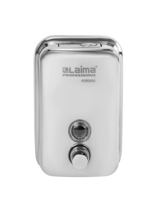 Дозатор для жидкого мыла LAIMA PROFESSIONAL INOX (гарантия 3 года), 0,5 л, нержавеющая сталь, зеркальный, 605394