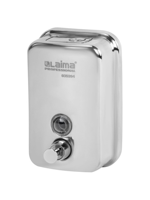 Дозатор для жидкого мыла LAIMA PROFESSIONAL INOX (гарантия 3 года), 0,5 л, нержавеющая сталь, зеркальный, 605394