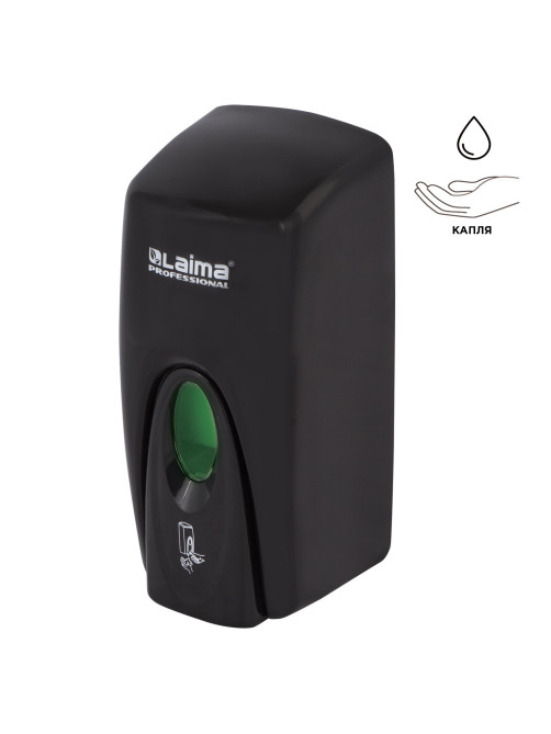 Дозатор для жидкого мыла LAIMA PROFESSIONAL ORIGINAL, НАЛИВНОЙ, 1 л, черный, ABS-пластик, 605783