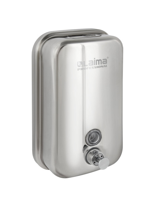 Дозатор для жидкого мыла LAIMA PROFESSIONAL INOX (гарантия 3 года), 1 л, нержавеющая сталь, зеркальный, 605393