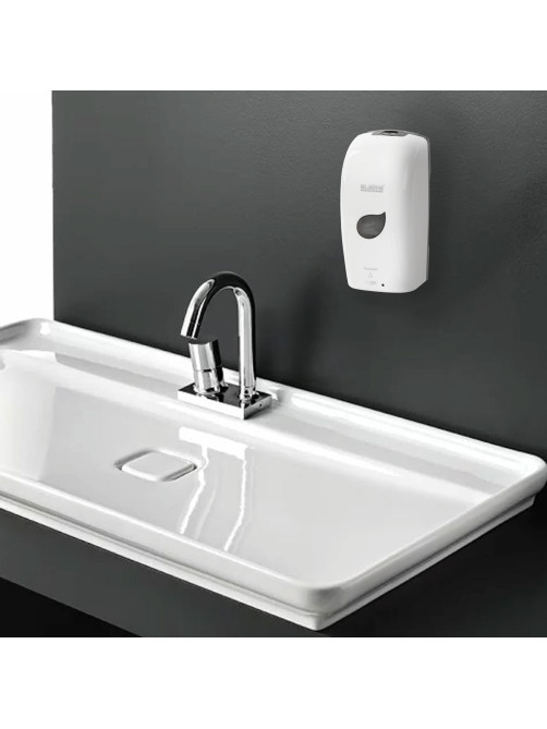 Дозатор для мыла-пены LAIMA PROFESSIONAL ECO, НАЛИВНОЙ, СЕНСОРНЫЙ, 1,3 л, белый, 607330