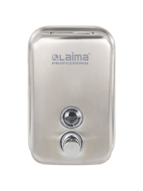 Дозатор для жидкого мыла LAIMA PROFESSIONAL INOX (гарантия 3 года), 0,5 л, нержавеющая сталь, матовый, 605396