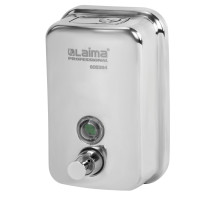 Дозатор для жидкого мыла LAIMA PROFESSIONAL INOX (гарантия 3 года), 0,5 л, нержавеющая сталь, зеркальный, 605394