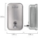 Дозатор для жидкого мыла LAIMA PROFESSIONAL INOX (гарантия 3 года), 1 л, нержавеющая сталь, матовый, 605395