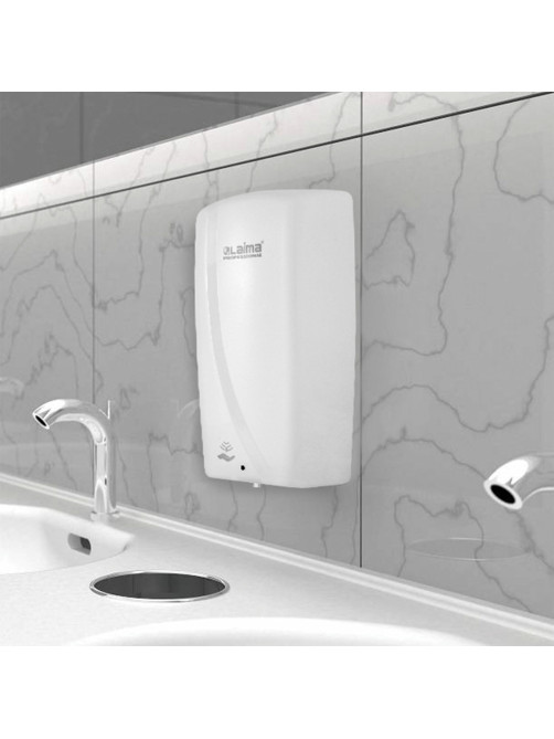 Дозатор для мыла-пены LAIMA PROFESSIONAL ORIGINAL, НАЛИВНОЙ, СЕНСОРНЫЙ, 1 л, белый, ABS-пластик, 605780