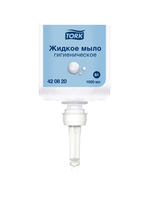 Картридж с жидким мылом одноразовый Tellus/TORK (Система S1) Advanced, 1 л, гигиенический эффект, 420820, 420820,420821