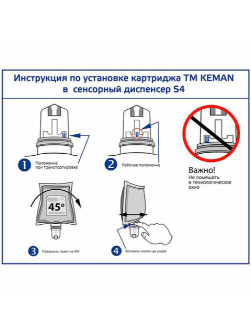 Картридж с жидким мылом-пеной одноразовый (Система S4), 