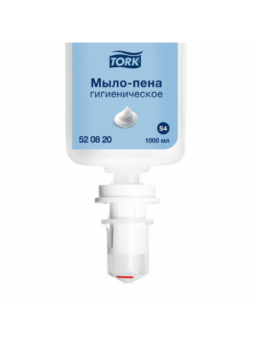 Картридж с жидким мылом-пеной одноразовый Tellus/TORK (Система S4) Advanced, гигиенический эффект, 1 л, 520821