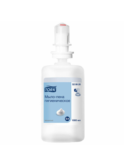 Картридж с жидким мылом-пеной одноразовый Tellus/TORK (Система S4) Advanced, гигиенический эффект, 1 л, 520821