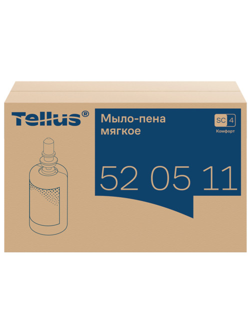 Картридж с жидким мылом-пеной одноразовый Tellus/TORK (Система S4) Advanced, мягкое, 1 л, 520511