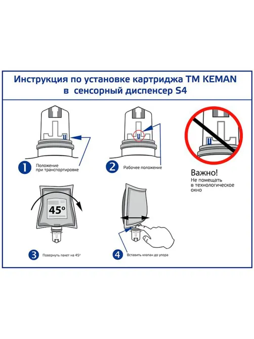 Картридж с жидким мылом-пеной одноразовый (Система S4), 