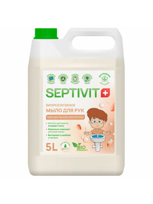 Мыло жидкое гипоаллергенное 5 л, SEPTIVIT 